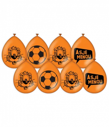 Loeki ballonnen oranje 8 stuks