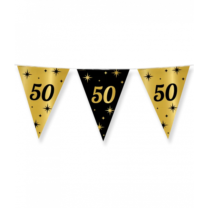 50 vlaggenlijn goud-zwart