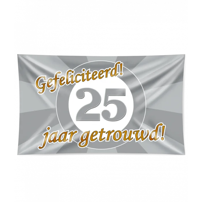 25 jaar getrouwd XXL gevelvlag