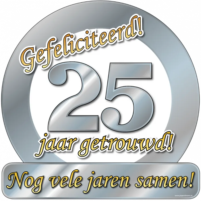 25 jaar getrouwd huldeschild