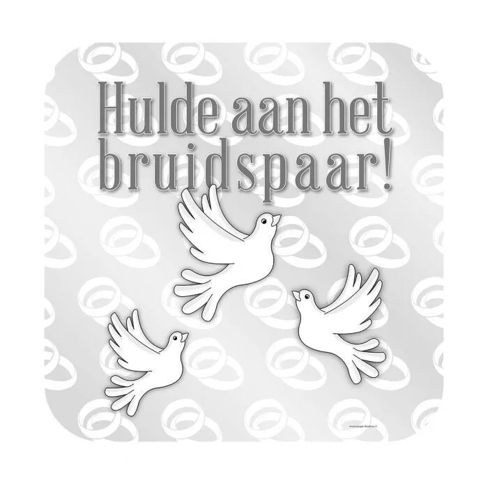 Bruidspaar huldeschild